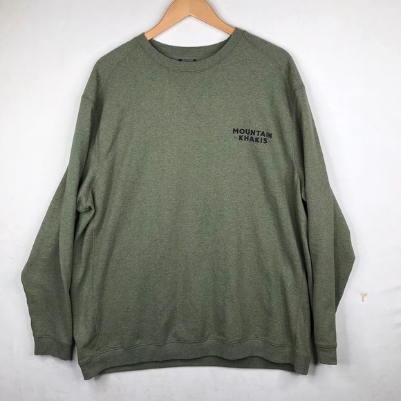 Mountain Khakis Dark Green Big Mountain Logo Print Fleece Lined Pullover SizeXXL - Picture 3 of 6